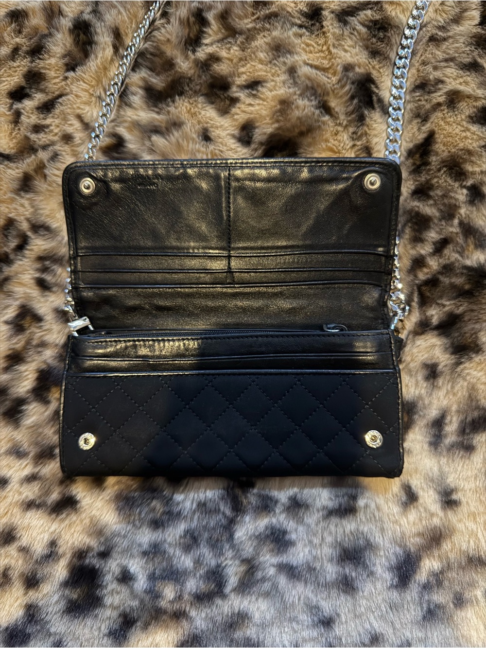 Prada Black Quilted Chain Crossbody Wallet - Picture 5 of 16
